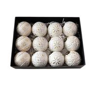 Christmas Ball Ornaments - 12 Piece Vintage Hangable Winter Holiday Decor