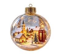 Christmas Ball Ornaments - Lighted Acrylic Decor | Festive Funny Hanging