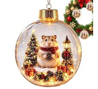 Christmas Ball Ornaments - Lighted Seasonal Display Sphere - Holiday Decor | Glowing Christmas Ball Decorations Home Farmhouse Office School Porch Living Room Window Shelf Mantel Tabletop