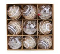 Christmas Balls | 9 Pieces Seasonal Pendants - Christmas Tree Ornaments | for Home School Restaurant Shopping Mall Wedding Birthday Winter Celebration