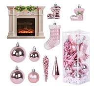 Christmas Balls - Christmas Ball Ornaments | 21 x Shatterproof Christmas Ornament Set Decorative Hangings Ornament - Christmas Tree Baubles Set per matrimoni, feste, vacanze, decorazioni