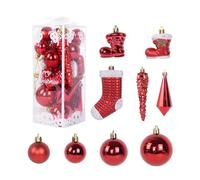 Christmas Balls - Christmas Ball Ornaments | 21 x Shatterproof Christmas Ornament Set Decorative Hangings Ornament - Christmas Tree Baubles Set per matrimoni, feste, vacanze, decorazioni
