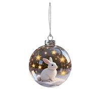 Christmas Balls Ornaments, 3d Animal Ball & Hangable Seasonal Decoration with Glitter Finish, Christmas Decorations for Wall, Study, Office, Wreath, Mantel, Garden, Backyard, Staircase & Front Door