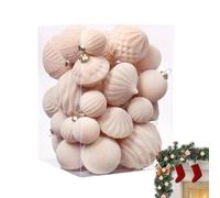 Christmas Balls - Tree Festive Ornaments | Shiny and Matte Spheres with Hanging Loops, Holiday Decoration for Mantels, Garlands, Tablescapes, Party Display, Seasonal Indoor Use