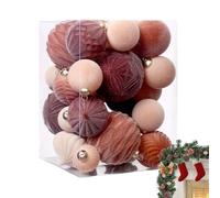 Christmas Balls - Tree Festive Ornaments | Shiny and Matte Spheres with Hanging Loops, Holiday Decoration for Mantels, Garlands, Tablescapes, Party Display, Seasonal Indoor Use