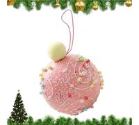 Christmas Balls, Tree Ornaments, Handcrafted Festive Design Sturdy PVC Materiale vibrante Finish, Easy Loops Scratch-Resistant Coating Compact Lightweight, Holiday Decor