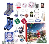 Christmas Baseball Advent - 24 Days Sports Accessories Set, Fun Countdown Calendar, Theme Gift Box, Holiday Surprise Collection, Daily Gear Reveal, Exciting Festive Activity for Kids and Adults