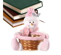 Christmas Basket - Santa Claus Snowman Elk Gnome Doll Party Favor Baskets | Christmas Candy Baskets Decorative | Holiday Containers for Treats Cookie Fruits Snacks Stocking Stuffers Classroom