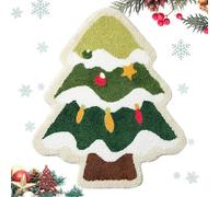 Christmas Bath Mat, 24x32 Inch Imitation Cashmere Toilet Rug, Non-Slip Absorbent Bathroom Mat, 60x80cm Decorative Indoor Living Room Doormat, Soft Holiday Floor Covering for Festive Home Decor