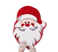 Christmas Bathroom Rug - Green Non-Slip Water-Absorbent Polyester Carpet | Santa Tree Bathtub Mat for Bath Rooms, Bedroom, Kitchen, Living Room, Porch | Indoor Outdoor Home Decor