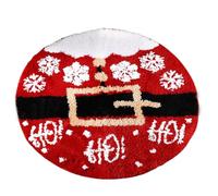 Christmas Bathroom Rugs - Red Snowflake Bathroom Carpet, Non-Slip Soft Machine Washable Round ChristmAas Rug, Soft Christmas DecorationS for Kids and Adults, Red BathroomS Carpets