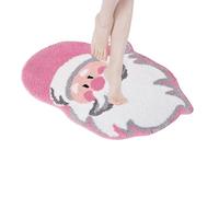 Christmas Bathroom Rugs, Shower Santa Claus Carpet, 16x24 Inches Christmas Tree Rug, Absorbent Washable Bath Mat, Non Slip Soft Carpets, Bathrooms and Living Room Decor