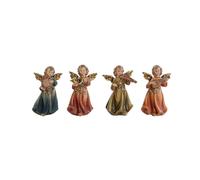 Christmas bauble DKD Home Decor Multicolour Angel 6 x 3,9 x 9,8 cm (4 Units)