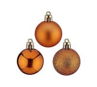 Christmas Baubles Ã 4 cm 12 Units Orange Plastic 4 x 5 x 4 cm