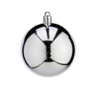 Christmas Baubles Ã 7 cm 12 Units Silver Plastic