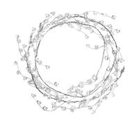 Christmas Bead Garland | 3.6 Ft Clear Acrylic Crystal Bead String Garland | Elegant Decorative Chain For Christmas, Birthday, And Wedding Supplies
