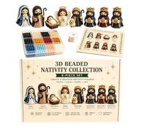Christmas Bead Project - Sculpted Figurine Collection, Creative Artistic Activity, Custom Jewelry Accessory, Festive Manual Hobby | Festive Sculpture Creation, Perfect for Mom Dad Wife Husband