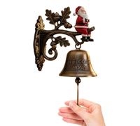 Christmas Bell Decorations, Farmhouse Holiday Welcome Bells for Entryway, 7.09x7.09 Inches Seasonal Christmas Decor to Porch, Garden, Home Kitchen, Yard, Indoor Wall, Door Display