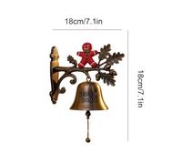 Christmas Bell Decorations, Holiday Welcome Bell Ornament 7.09x7.09 inches, Seasonal Farmhouse Entryway Accent for Kitchen Porch Garden Indoor Display Festive Winter Home Decor
