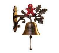 Christmas Bell Decorations - Holiday Welcome Bell with Farmhouse Charm | Seasonal Hanging Ornament for Entryway, Porch, Yard, Kitchen, Garden, Indoor Display, Home Wall & Festive Winter Decor