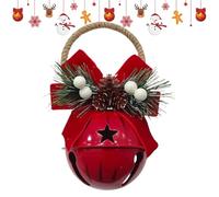 Christmas Bell Ornament - Pine Cone Metal Decor | Vintage Bow Bells For Tre