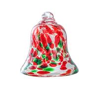 Christmas Bell Ornaments - 8 x 9 cm Glass Decor, Elegant Glass Bell Ornaments for Christmas Tree, Wall, Door, or Window | Holiday Party Decorations and Gift, for Home, Fireplace, Bedroom, Winter