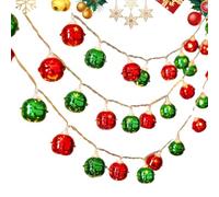Christmas Bell String Lights - Waterproof LED | Flexible LED Christmas Bell String Lights, Waterproof For Indoor & Outdoor Use, Perfect For Table Centerpieces, Fireplace, Wedding, Tree, Mantle, Or