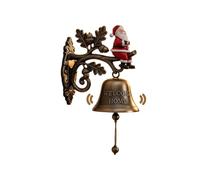 Christmas Bells Decor, Vintage Welcome Doorbell, 7.09 Inches Santa Claus Reindeer Snowman Design, Festive Hanging Ornament for Indoor Outdoor Yard, Home Garden Holiday Decorations