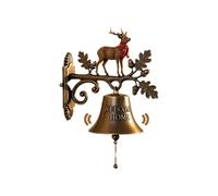 Christmas Bells Decor, Vintage Welcome Doorbell, 7.09 Inches Santa Claus Reindeer Snowman Design, Festive Hanging Ornament for Indoor Outdoor Yard, Home Garden Holiday Decorations