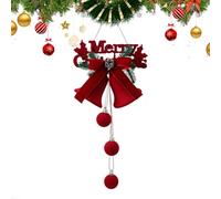 Christmas Bells - Flocked Fabric 36x19.5x8.5cm | Christmas Bell Ornamen with Hangable Winter Party Decorative Pendant | Commemorative Bell Ornament Front Door Tree Fence Garden Yard Patio