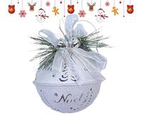Christmas Bells For Decoration - 8 x 8 cm Metal Holiday Home Decor | Festive Christmas Jingle Bells Ornaments | For Indoor Outdoor Tree Fireplace Garland Wall Door Garden Yard Patio Porch Party