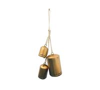 Christmas Bells Rustic Christmas Decor Vintage Style Brass Shabby Chic Decorations Brass Set of 3