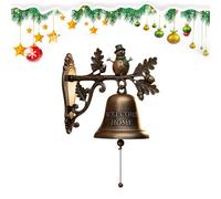 Christmas Bells | Welcome Doorbell Decoration | Vintage Santa Claus Reindeer Snowman Hanging Bell for Indoor Outdoor Home Garden Yard Farmhouse Front Door Christmas Holiday Decor