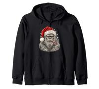 Christmas Bigfoot Sasquatch Santa Hat Candy Cane Felpa con Cappuccio