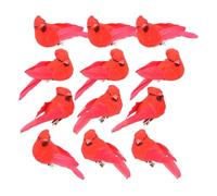 Christmas Bird Ornaments Crafted Red Flying Animal Nature Tree Branches