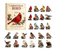 Christmas Birds Countdown Calendar, 24 Day Realistic Acrylic Cute Decor