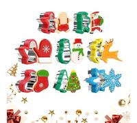 Christmas Biscuits Cutters Set - 16 pezzi in acciaio ideali per biscotti e pastrie, zenzerbread cervi sani shapes, sicuro Smooth Edges for All Ages, Christmas Baking Tools, Multicolor