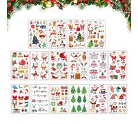 Christmas Body Stickers - Waterproof Face Stickers for Kids | 16 Sheets of Transfer Candle Film Stickers | Creative Body Printing for Parties | Perfect for Birthdays and Celebrations