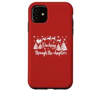 Christmas Book Lover Santa Dashing Through One More Chapter Custodia per iPhone 11