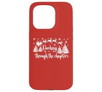 Christmas Book Lover Santa Dashing Through One More Chapter Custodia per iPhone 15 Pro