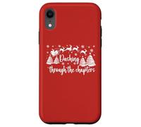 Christmas Book Lover Santa Dashing Through One More Chapter Custodia per iPhone XR