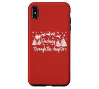 Christmas Book Lover Santa Dashing Through One More Chapter Custodia per iPhone XS Max