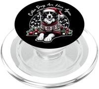 Christmas Border Collie Pun Collie Days Are Here Again PopSockets PopGrip per MagSafe