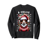 Christmas Border Collie Pun Walking in A Collie Wonderland Felpa