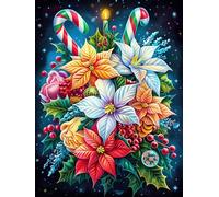 Christmas Bouquet with Poinsettias And Candy Canes Rompicapo 300 Pezzi Difficili Per Adulti Wildlife Pet Cute Cartone Riciclato Tema Paesaggi Dettagliati Per Weekend Impegnativi Con Colla Inclusa Qua