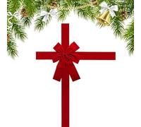 Christmas Bows For Cabinets - Christmas Door Decorations | 78.8 Inch Large Red Home Decor For Farmhouse Bedroom Bathroom Home Winter Hallway School Offices Holiday Birthday Party