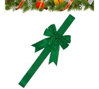 Christmas Bows - Reusable Red Ribbon Decorations for Holiday Displays | Large Festival Bows for Doors Entryways Walls Fences Trees Cars Wreaths and Tabletop Craft Arrangements, 200x10cm Red Green