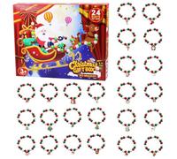 Christmas Bracciale Calendar, Beaded Jewelry Advent, 12,8 x 1,89 x 10,35 pollici Festive 24 Day Countdown, Holiday Accessory, Cute Party Favor Idea, Daughter Granddaughter Niece Celebration Surprise