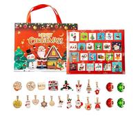 Christmas Bracelets - 24 Days Christmas Countdown with 22 Charm Beads, Charm Bracelets for Kids Girls | for Daughter Teenagers Women Holiday Birthday Sister Grils