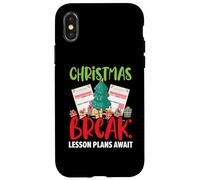 Christmas Break: Lesson Plans Await Teacher Christmas Custodia per iPhone X/XS
